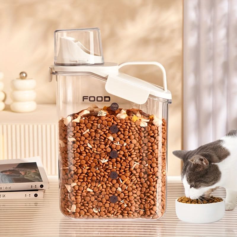 Airtight Pet Food Storage Container with Measuring Cup