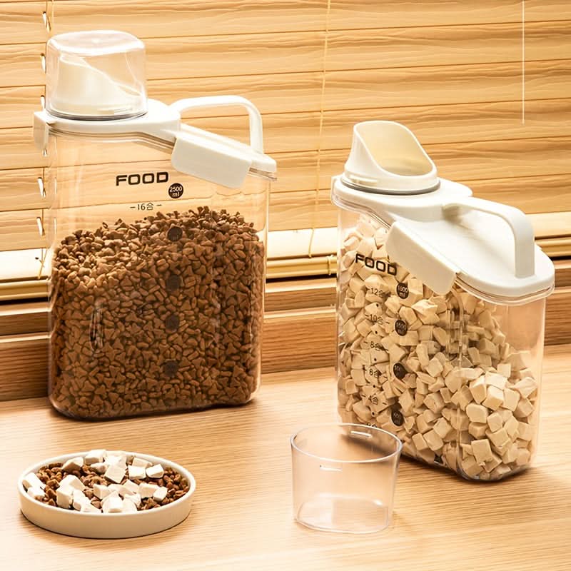 Airtight Pet Food Storage Container with Measuring Cup