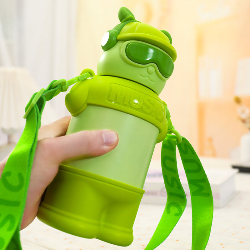 Animal Design Water Bottle with Carrying Strap