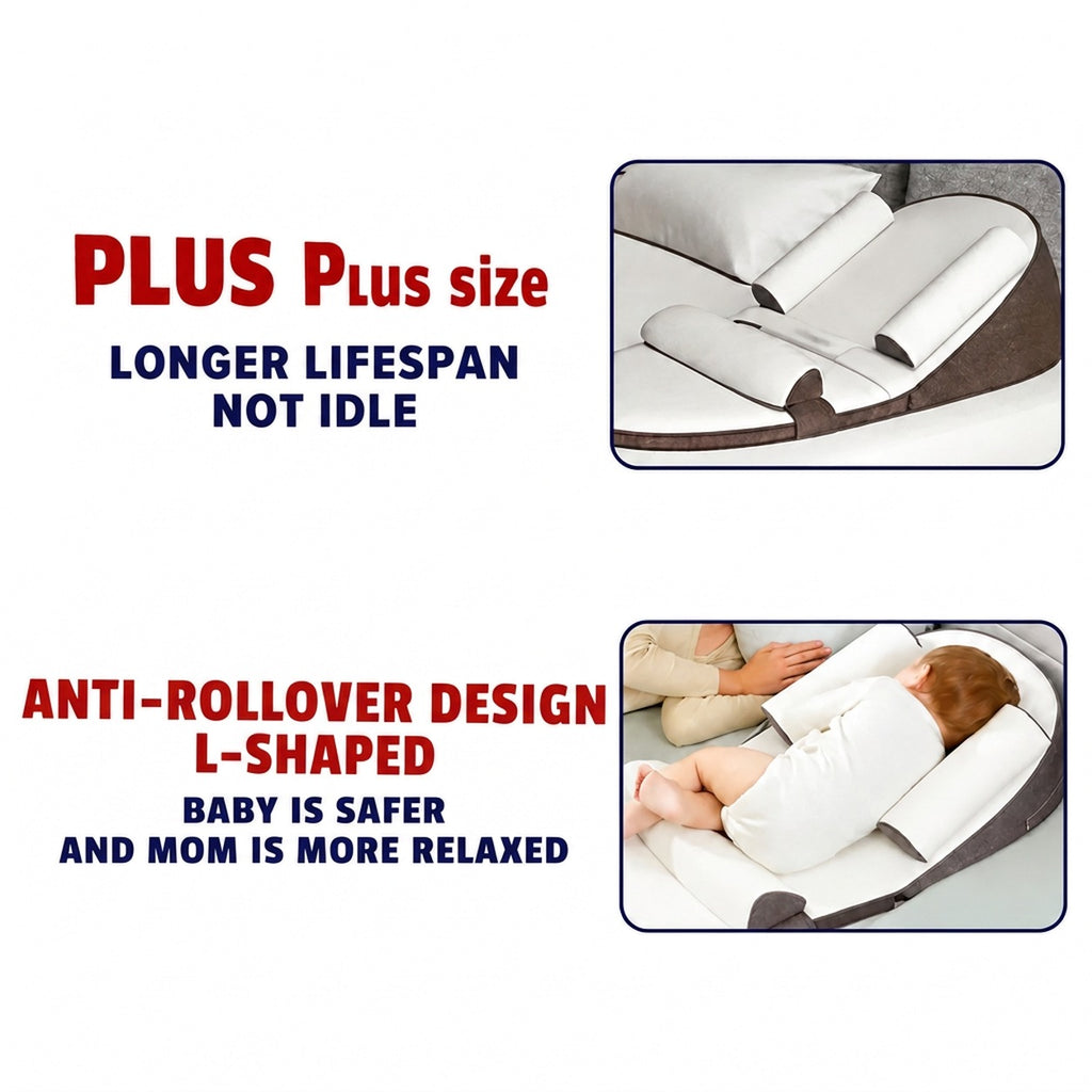 Anti-Reflux Inclined Support for Newborns – Ergonomic Side Wedge Pillow