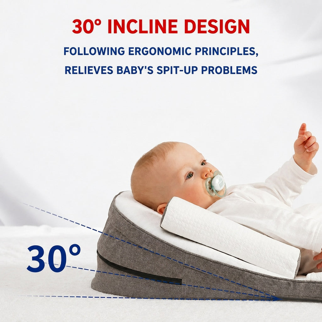 Anti-Reflux Inclined Support for Newborns – Ergonomic Side Wedge Pillow