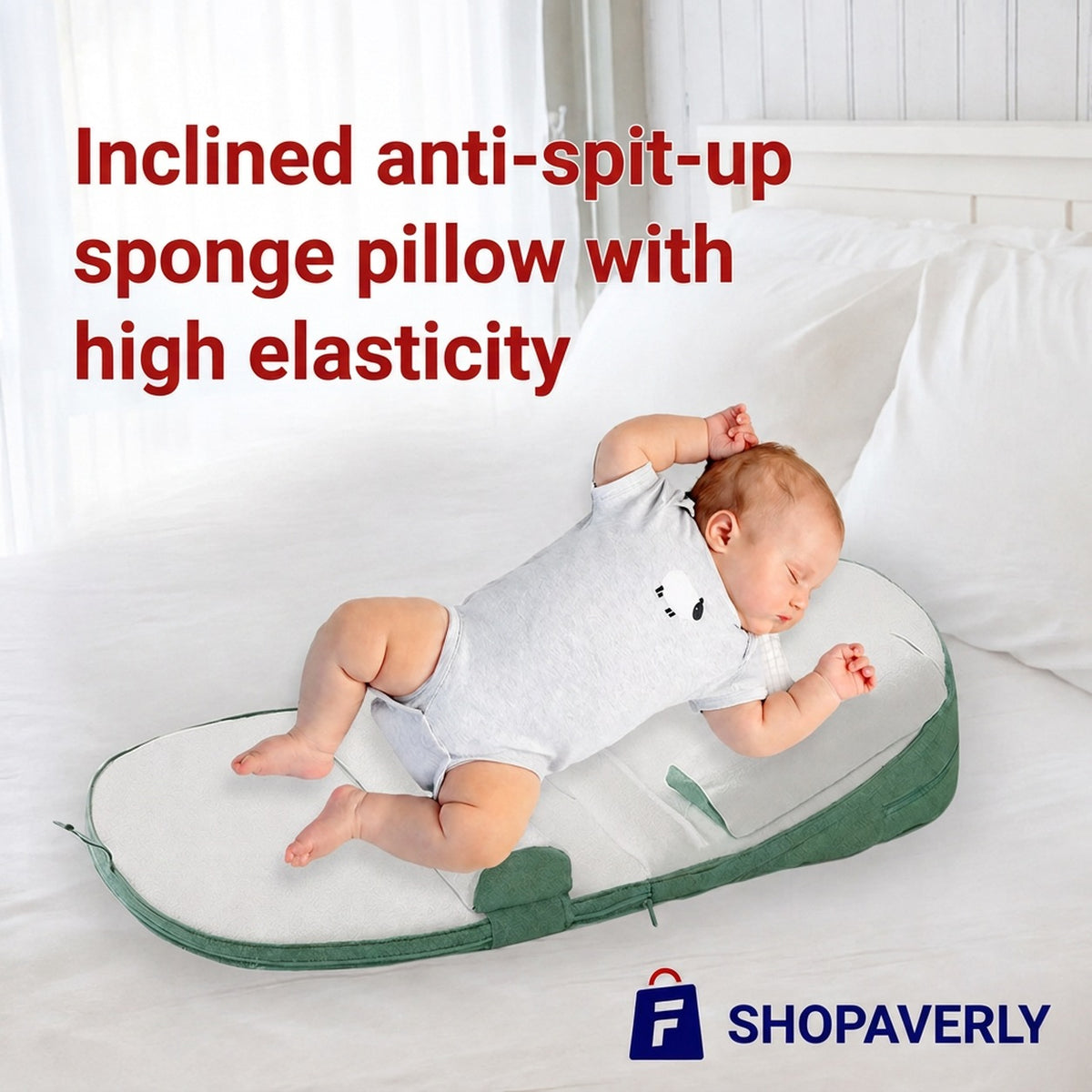 Anti-Reflux Inclined Support for Newborns – Ergonomic Side Wedge Pillow