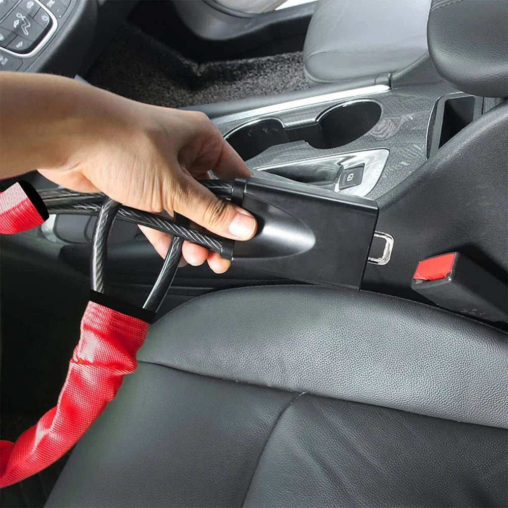 Anti-Theft Steering Wheel Lock with Seat Belt Buckle