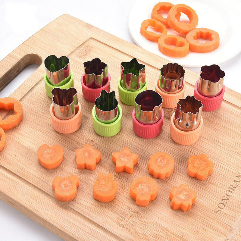 Antibacterial Silicone and Stainless Steel Cookie Cutter Set