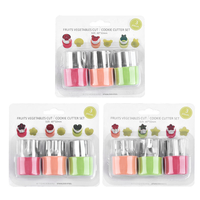 Antibacterial Silicone and Stainless Steel Cookie Cutter Set