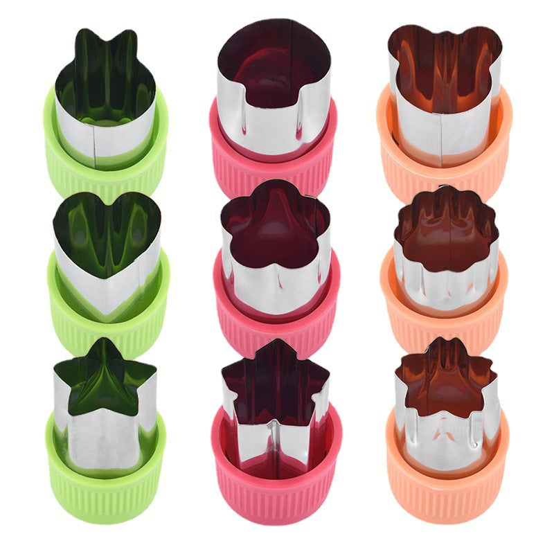 Antibacterial Silicone and Stainless Steel Cookie Cutter Set