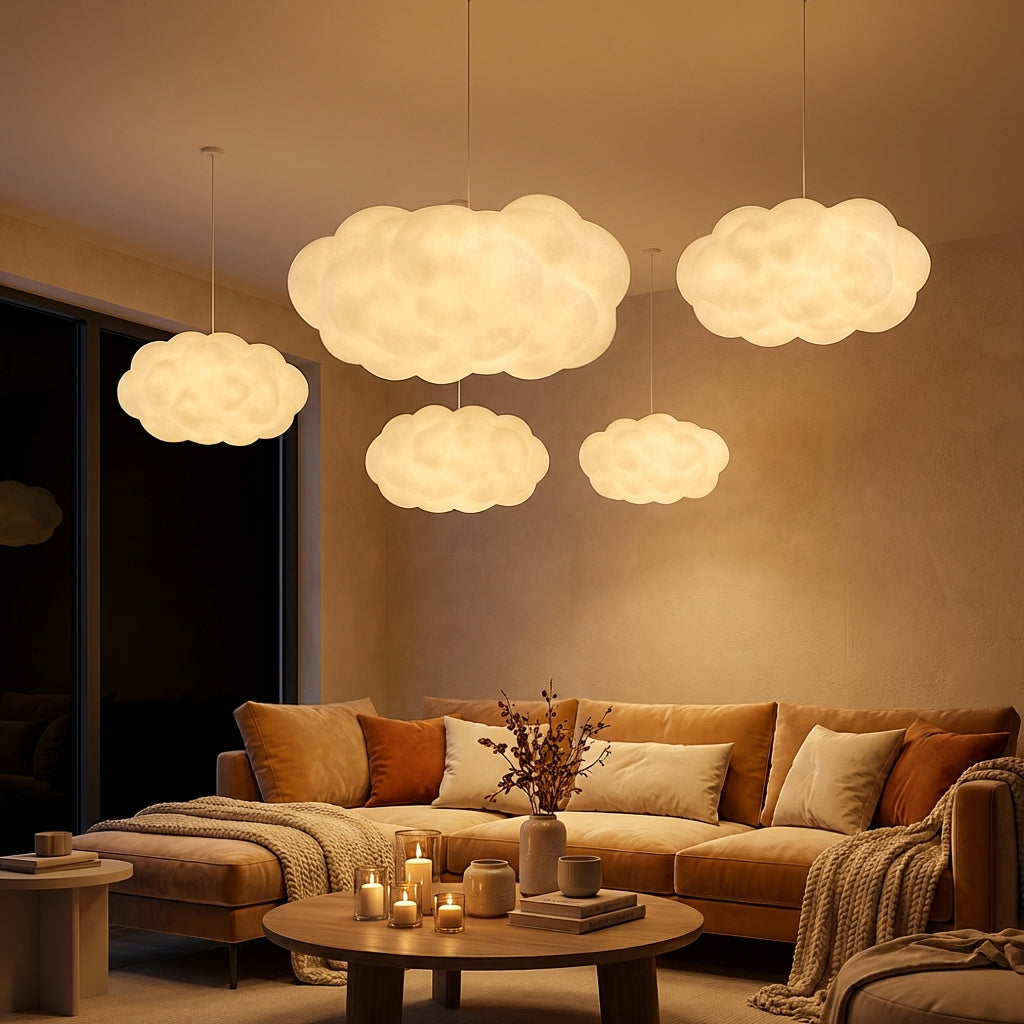 Ardora Sculptural Fabric Pendant Ceiling Light for Interiors