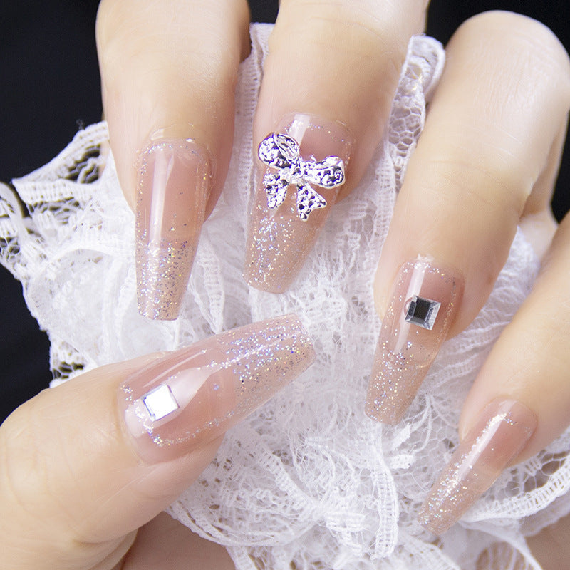 Artistic Flower Design Press-On Nail Extensions
