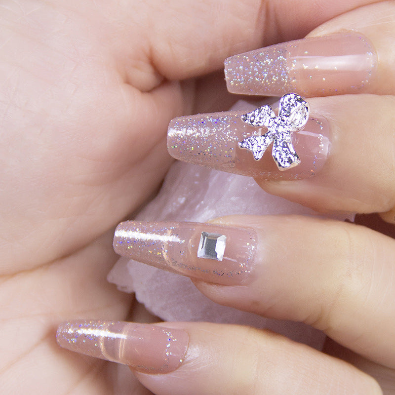 Artistic Flower Design Press-On Nail Extensions