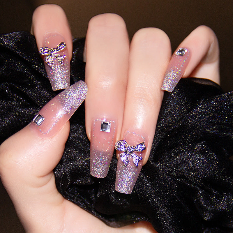 Artistic Flower Design Press-On Nail Extensions