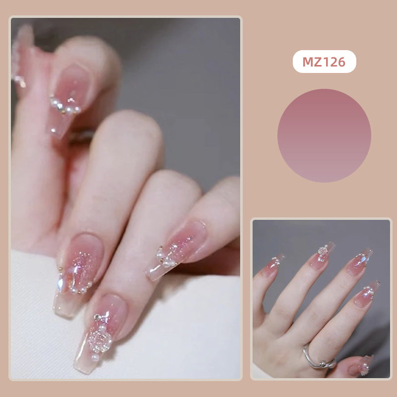 Artistic Flower Design Press-On Nail Extensions