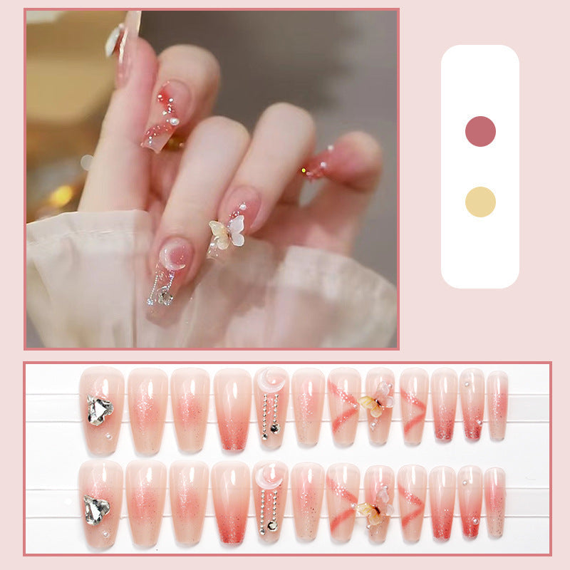 Artistic Flower Design Press-On Nail Extensions