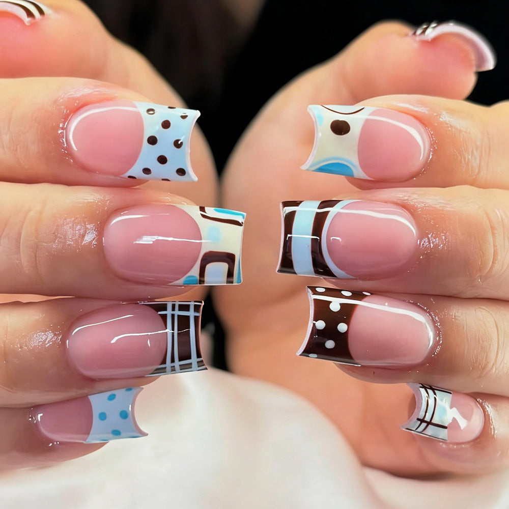 Artistic French Tip Press-On Nails