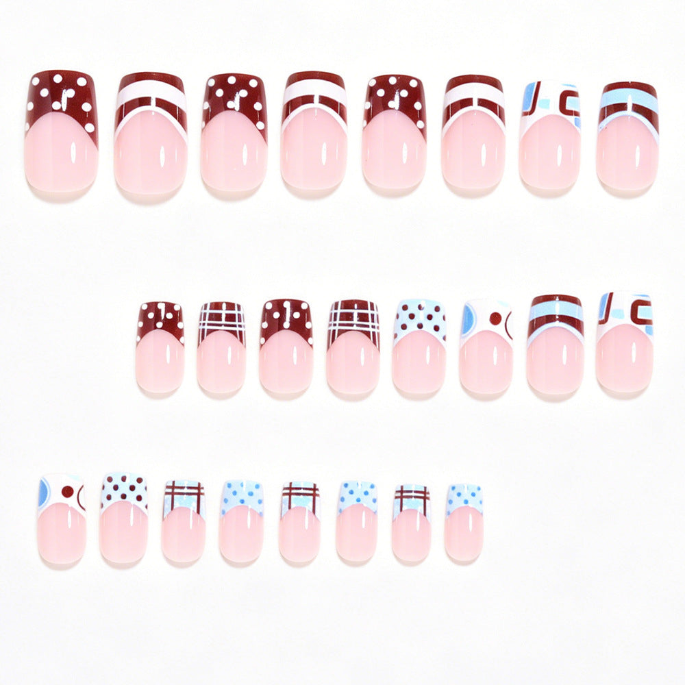Artistic French Tip Press-On Nails