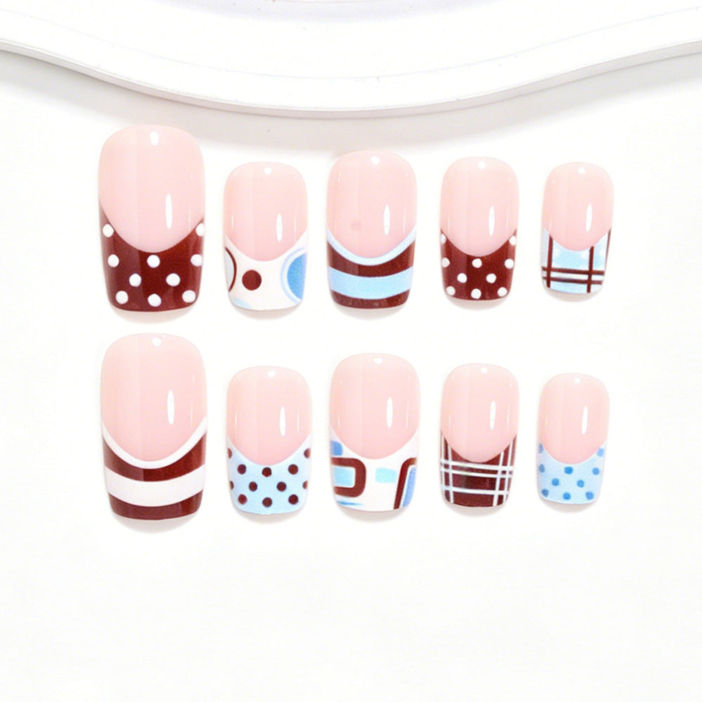 Artistic French Tip Press-On Nails