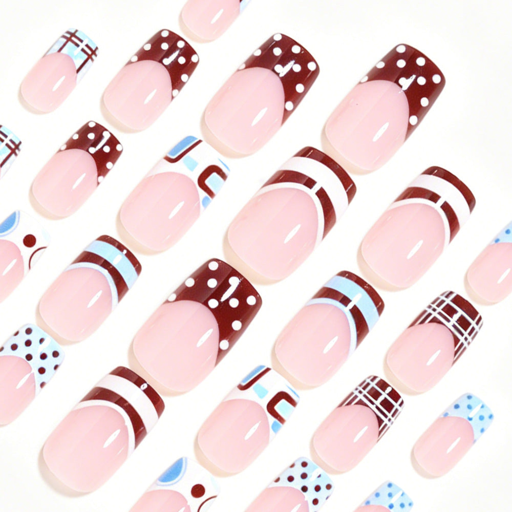Artistic French Tip Press-On Nails