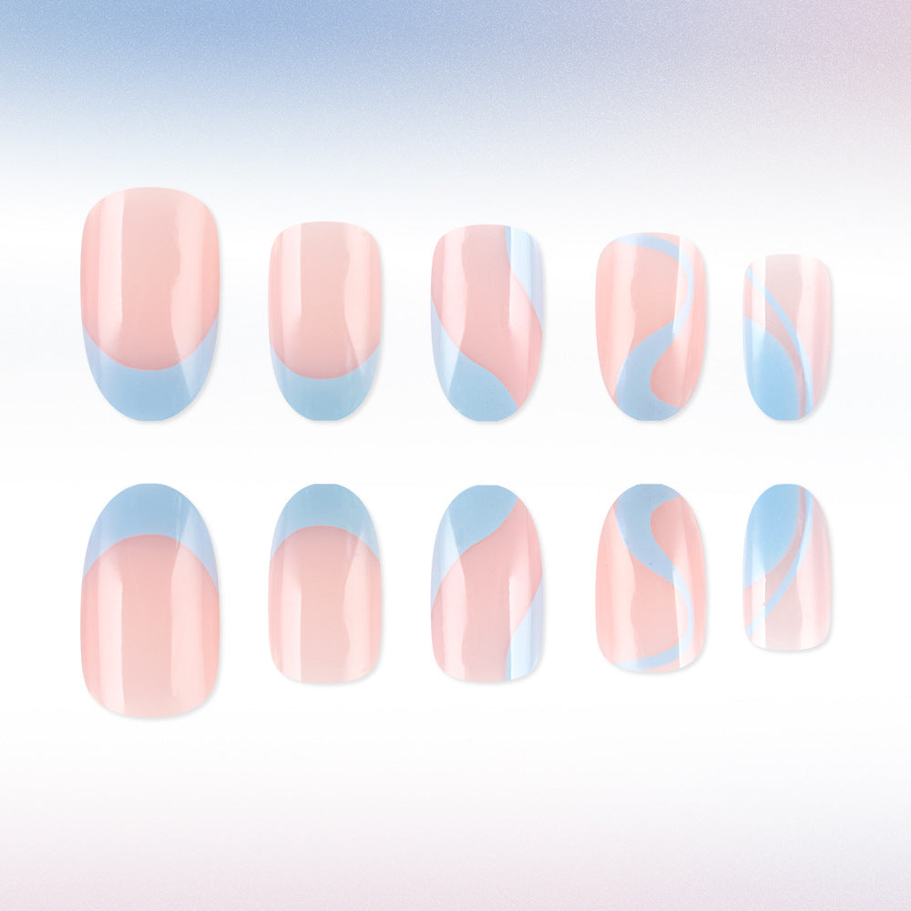 Artistic French Tip Press-On Nails