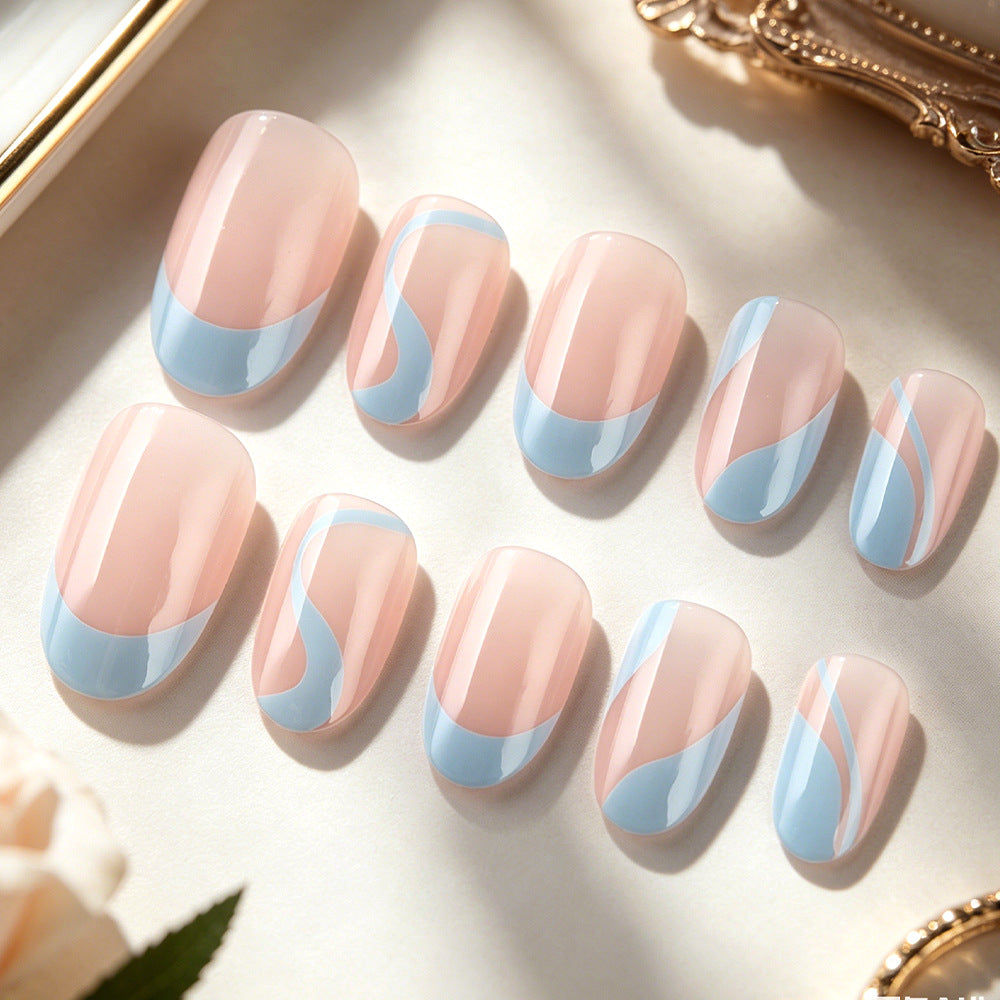 Artistic French Tip Press-On Nails
