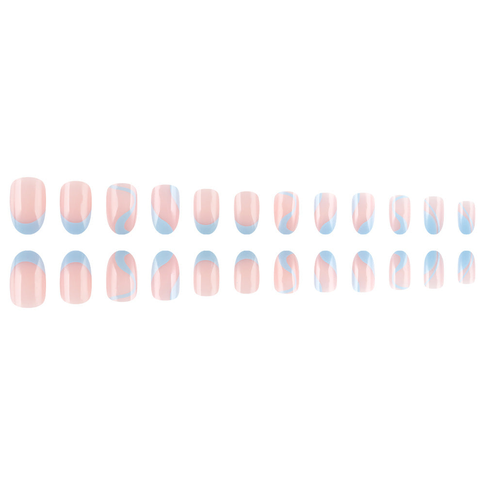Artistic French Tip Press-On Nails