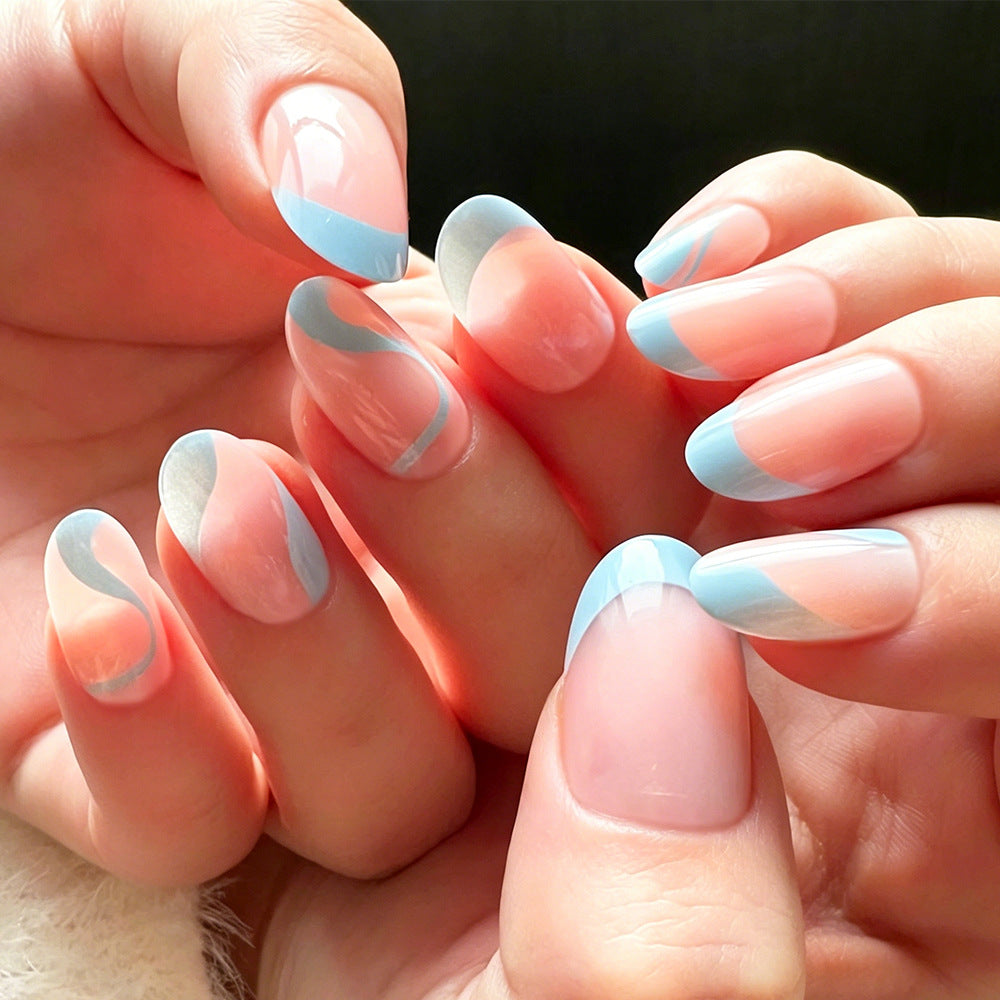 Artistic French Tip Press-On Nails