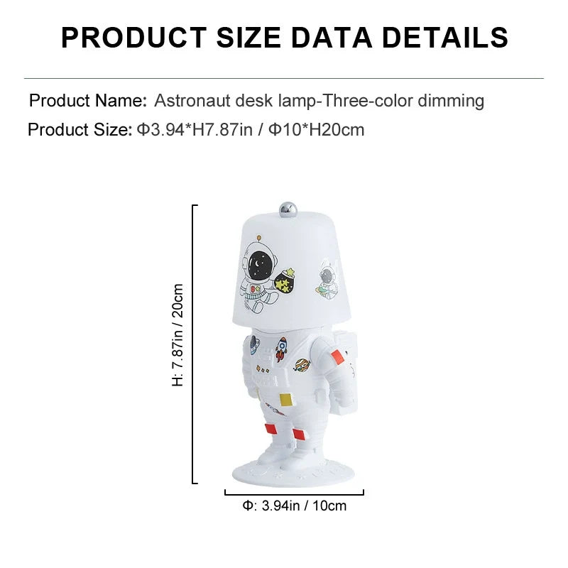 Astronaut Moon Lamp – Resin Night Light for Bedroom Decor