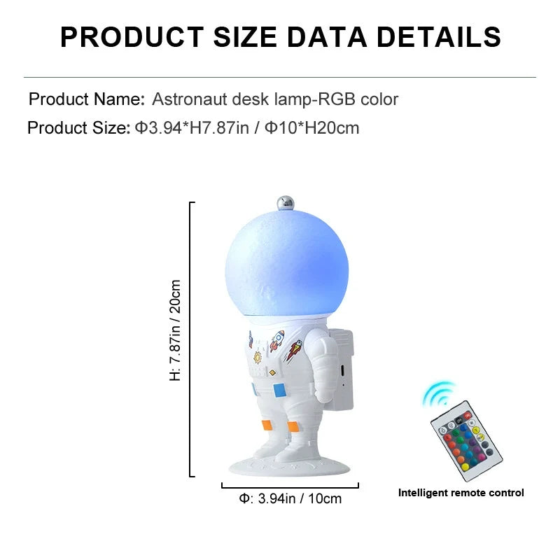 Astronaut Moon Lamp – Resin Night Light for Bedroom Decor