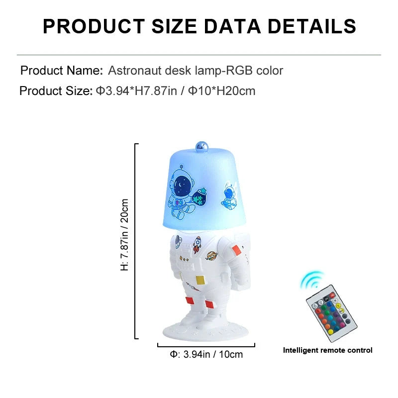 Astronaut Moon Lamp – Resin Night Light for Bedroom Decor