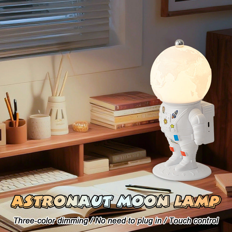 Astronaut Moon Lamp – Resin Night Light for Bedroom Decor