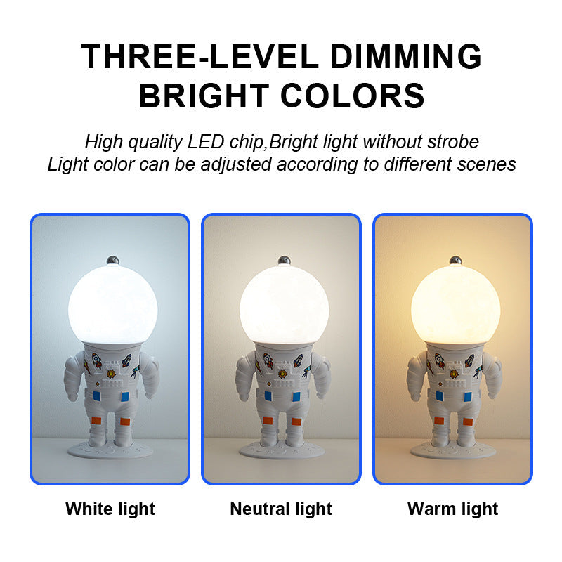 Astronaut Moon Lamp – Resin Night Light for Bedroom Decor