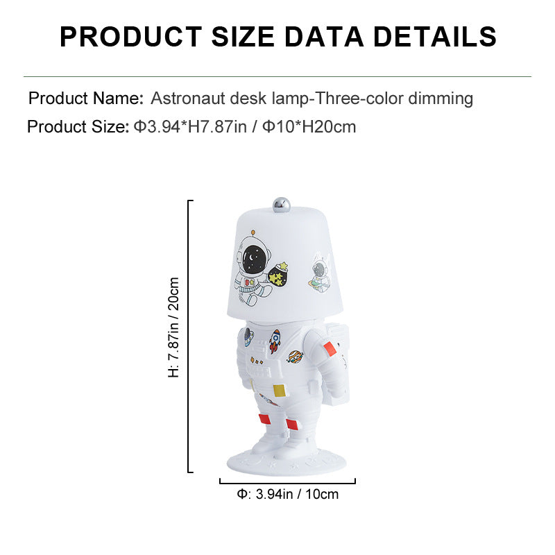 Astronaut Moon Lamp – Resin Night Light for Bedroom Decor