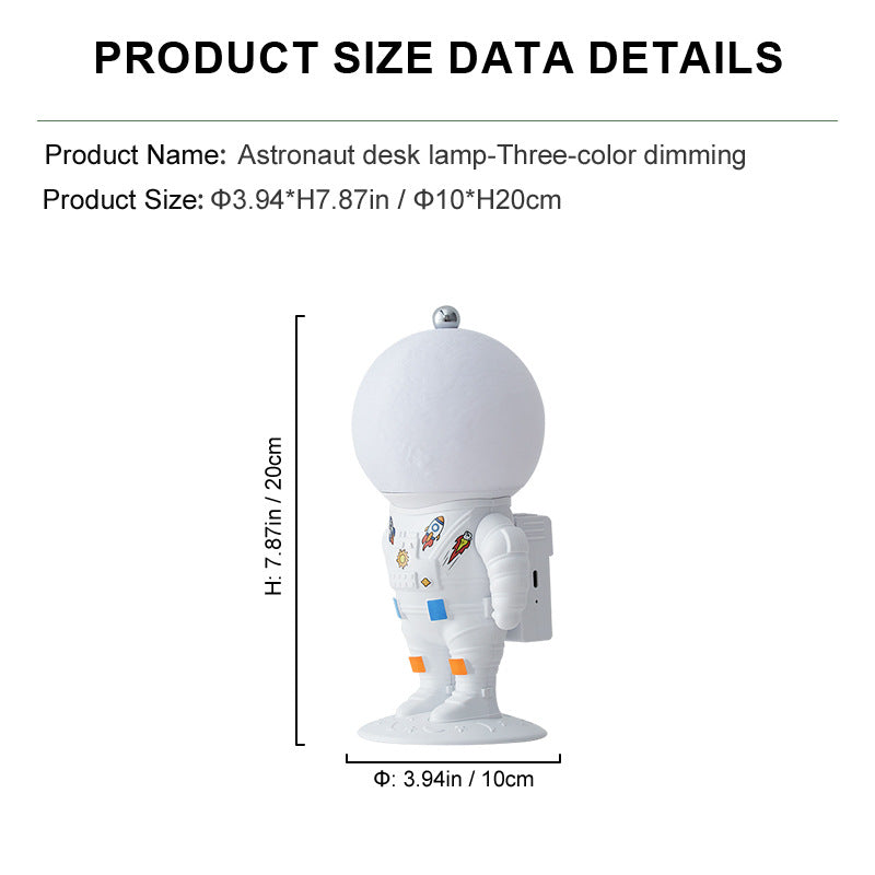 Astronaut Moon Lamp – Resin Night Light for Bedroom Decor