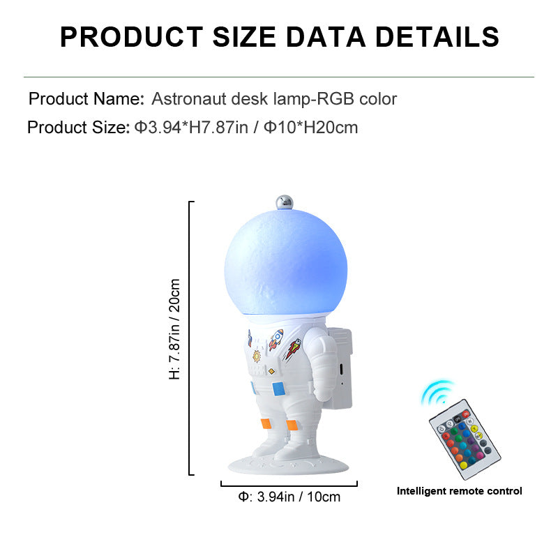 Astronaut Moon Lamp – Resin Night Light for Bedroom Decor