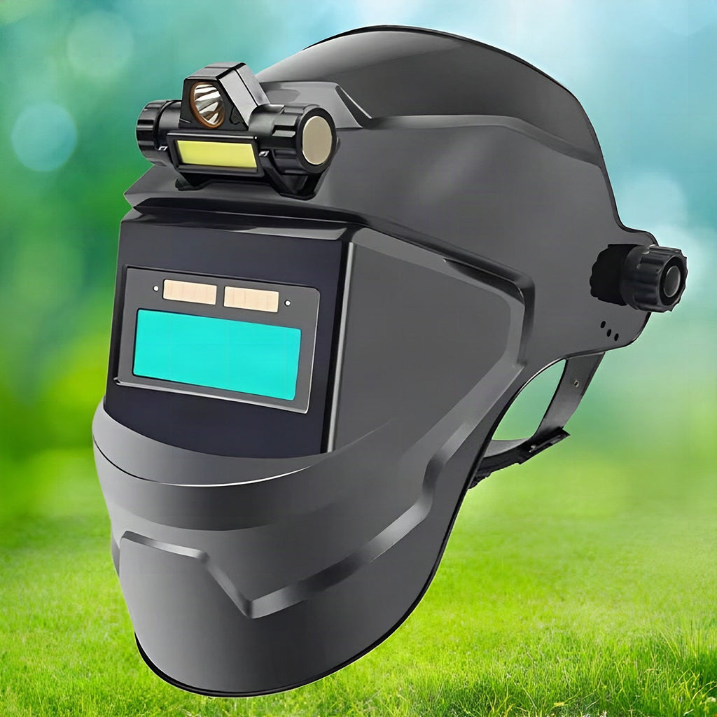 Auto-Darkening Welding Helmet with Built-In Headlamp