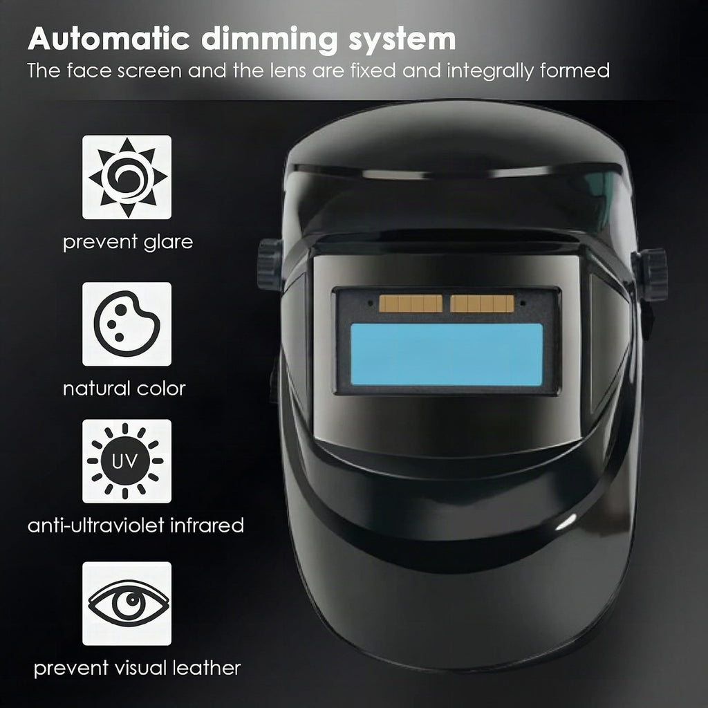 Auto-Darkening Welding Helmet with Built-In Headlamp