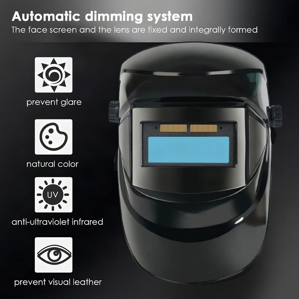 Auto-Darkening Welding Helmet with Built-In Headlamp