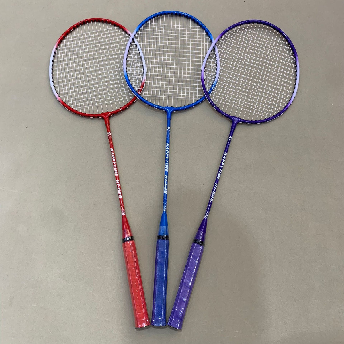 Badminton Racket Set with Multicolored Rackets and Protective Cover