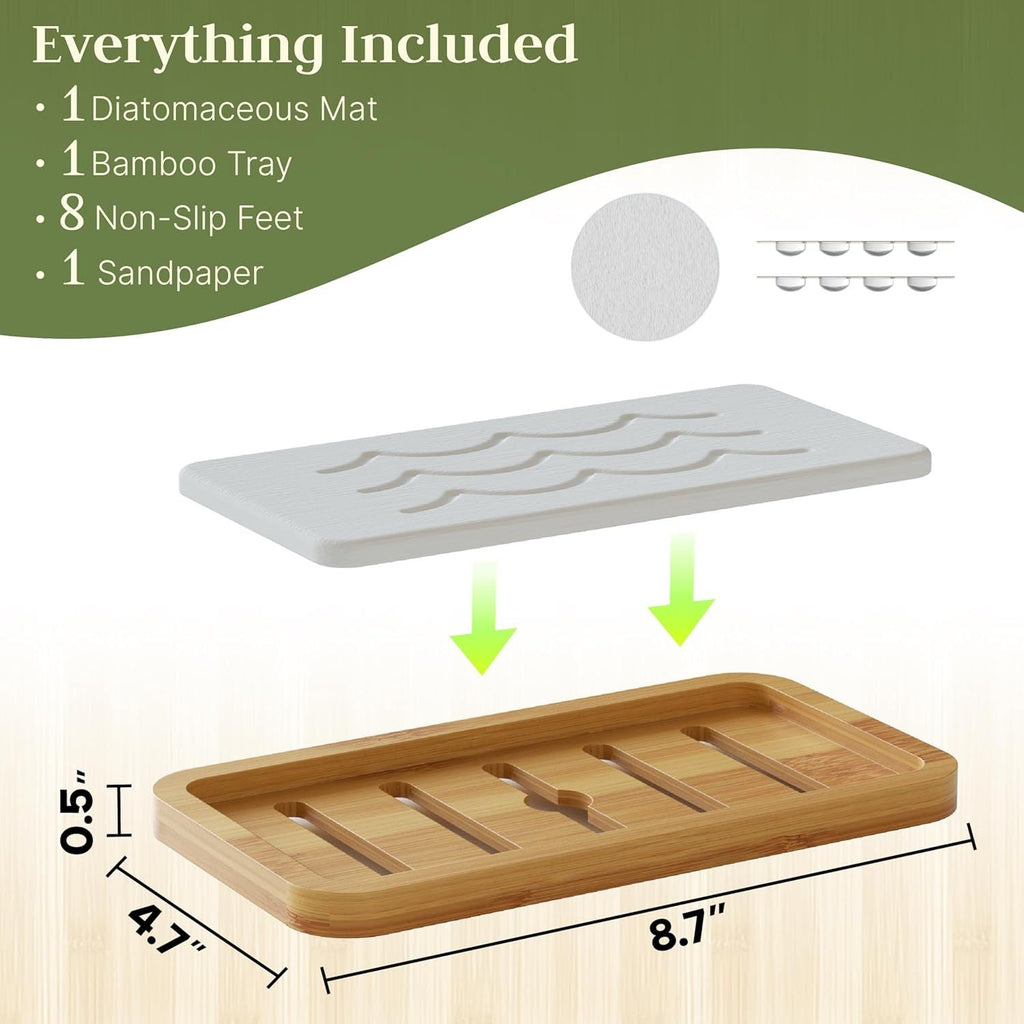 Bamboo Cosmetic Organizer Tray