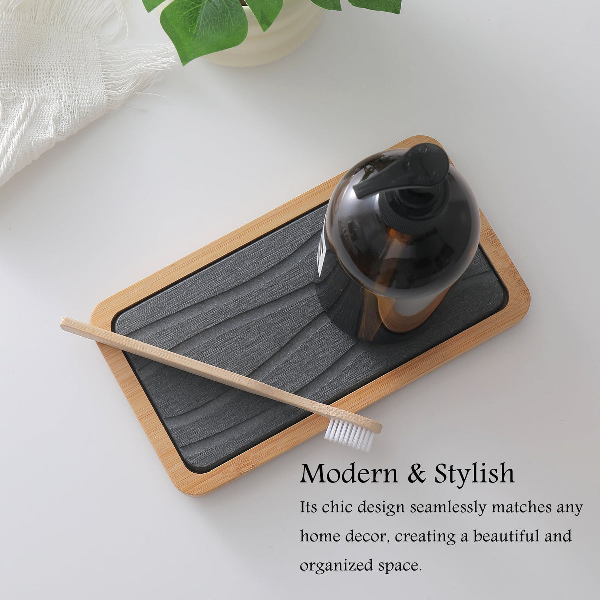 Bamboo Cosmetic Organizer Tray