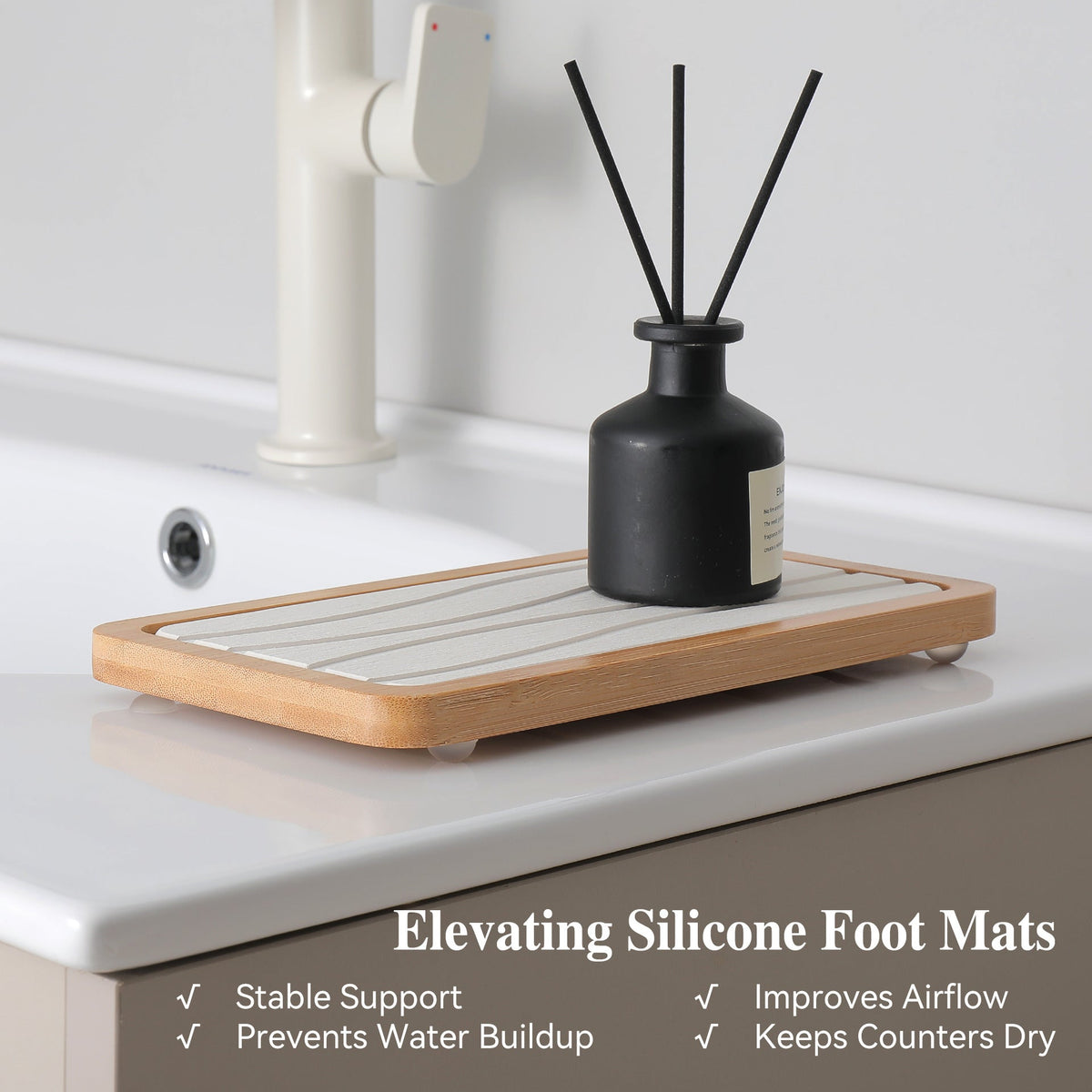 Bamboo Cosmetic Organizer Tray