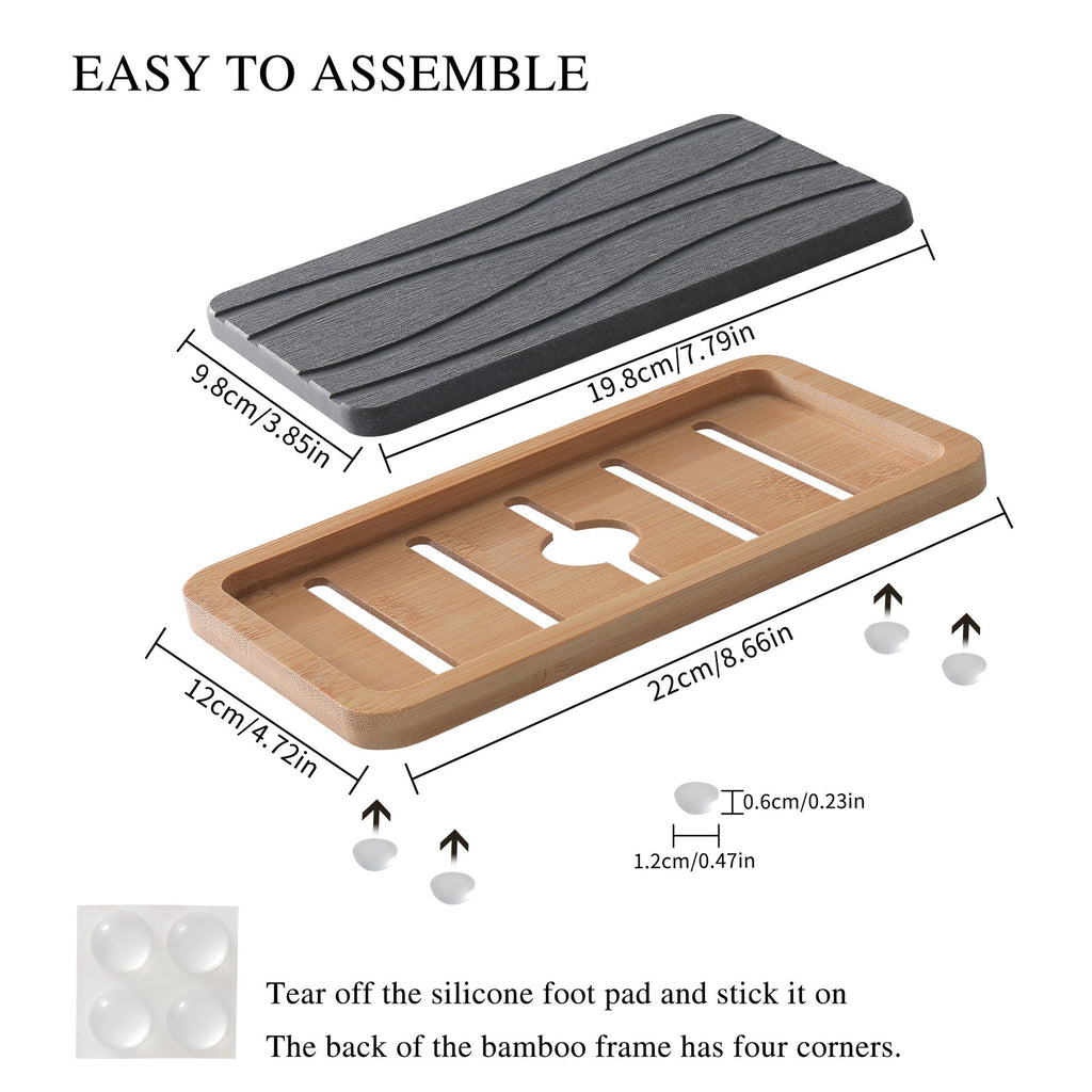 Bamboo Cosmetic Organizer Tray