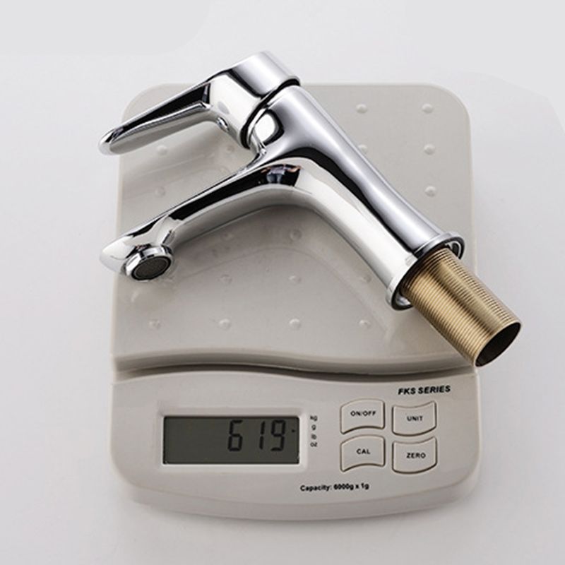 Basic Metal Sink Faucet with Lever Handle