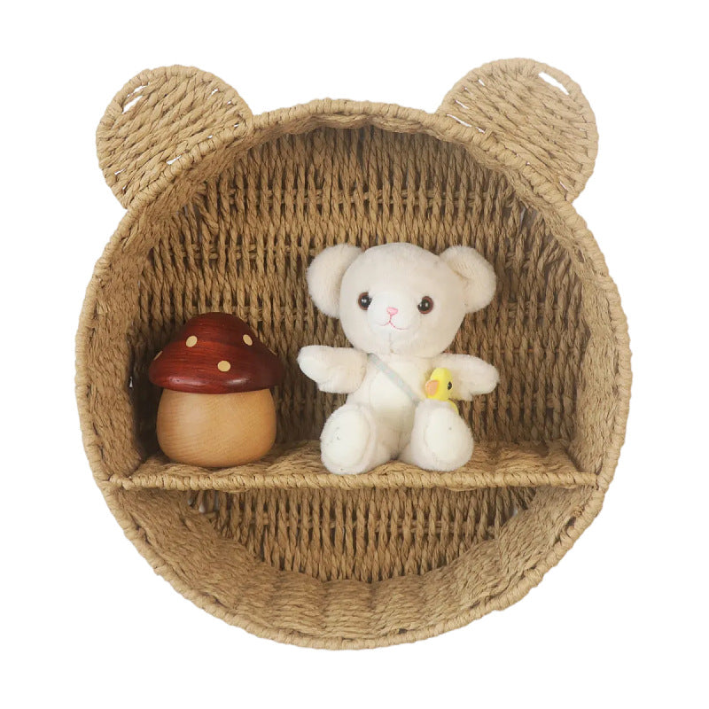 Bear Wall Shelf – Handwoven Natural Storage