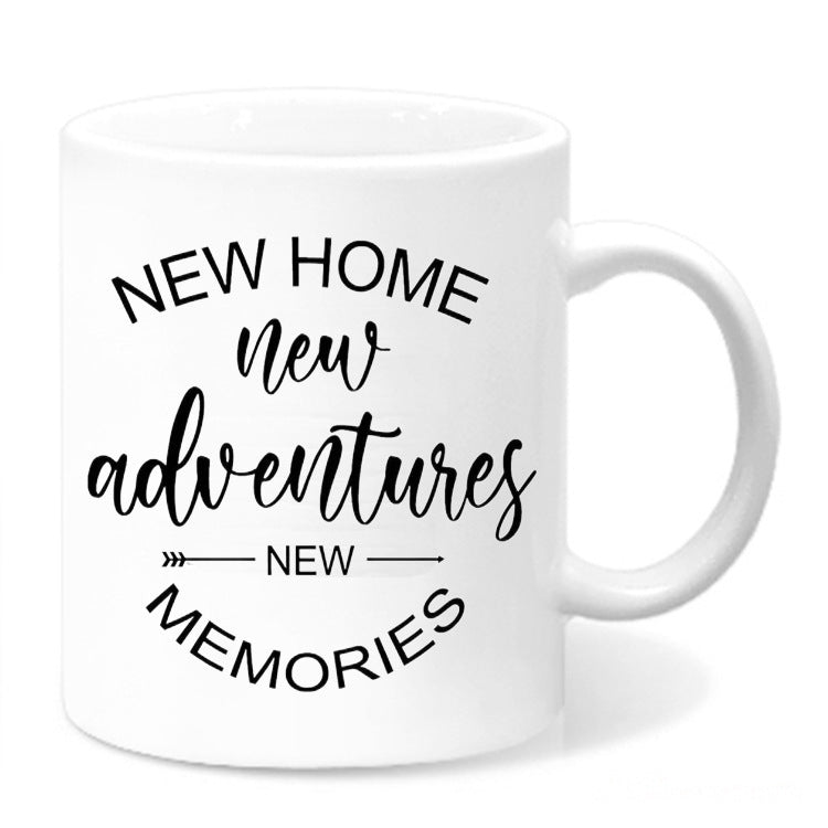 Birthday Novelty Ceramic Coffee Mug with Glossy Porcelain Finish and Large C-Handle