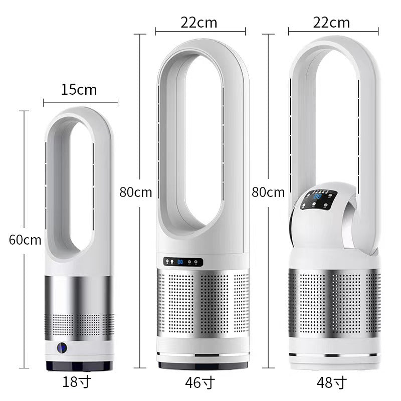 Bladeless Tower Fan & HEPA Air Purifier with Quiet DC Motor