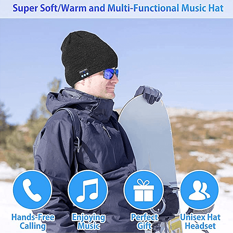 Bluetooth Beanie Hat with Built-in Headphones