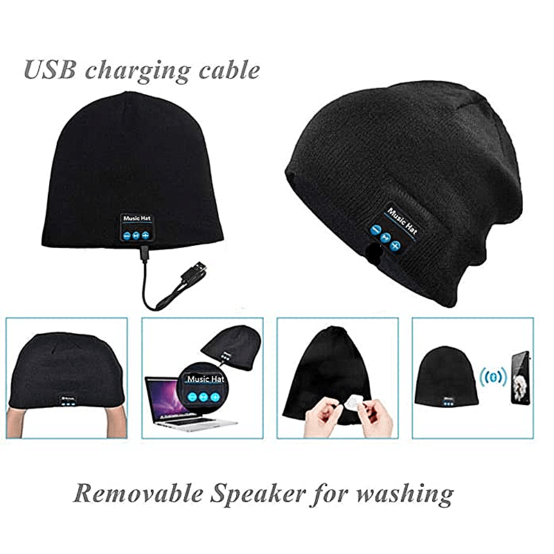 Bluetooth Beanie Hat with Built-in Headphones