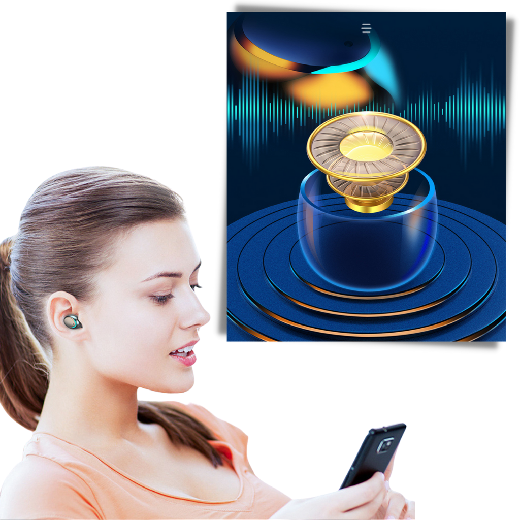 Bluetooth Earbuds with Rechargeable Power Bank Case