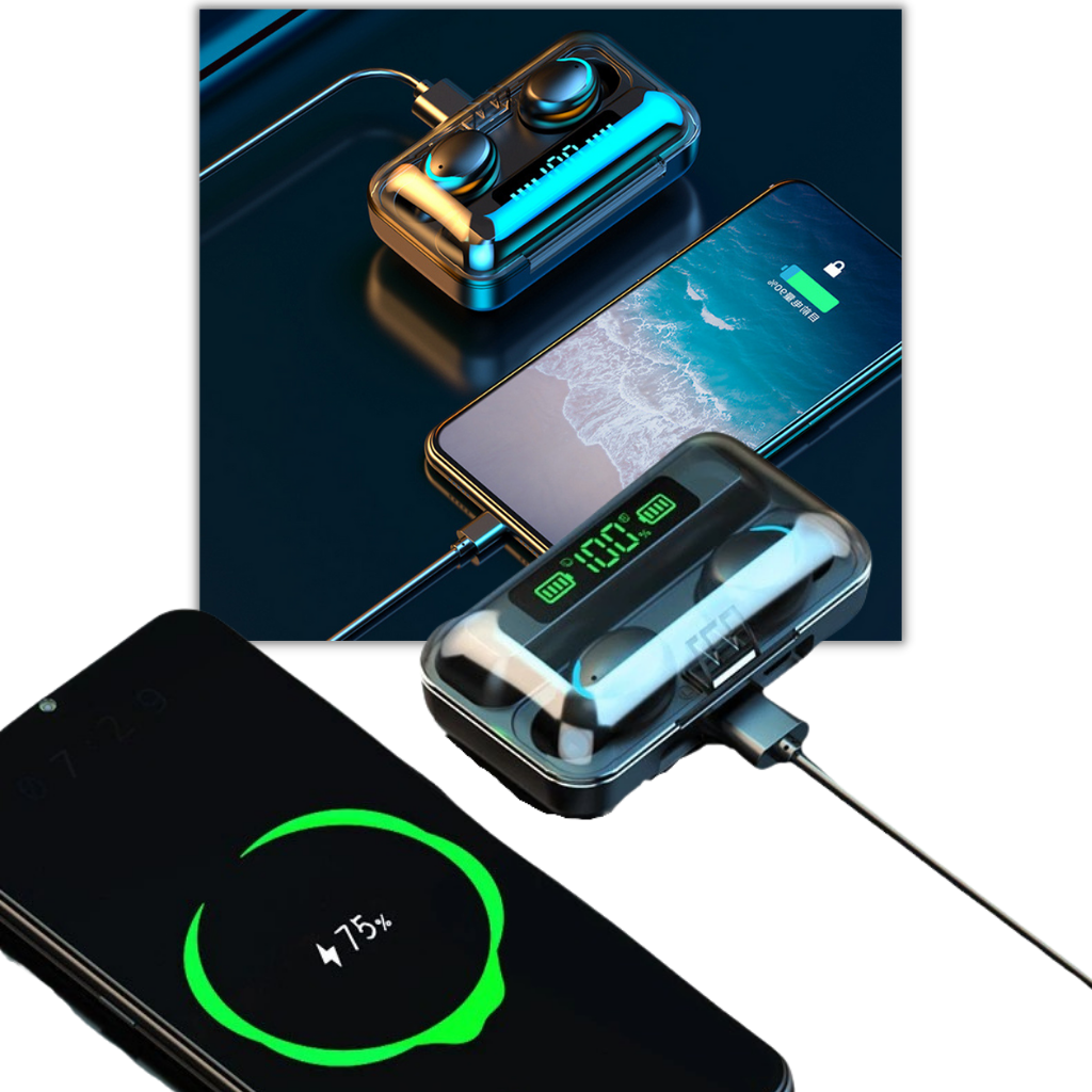 Bluetooth Earbuds with Rechargeable Power Bank Case