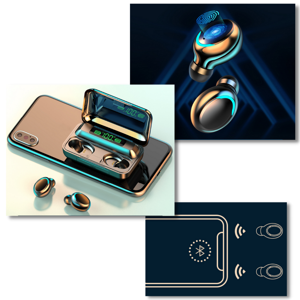 Bluetooth Earbuds with Rechargeable Power Bank Case