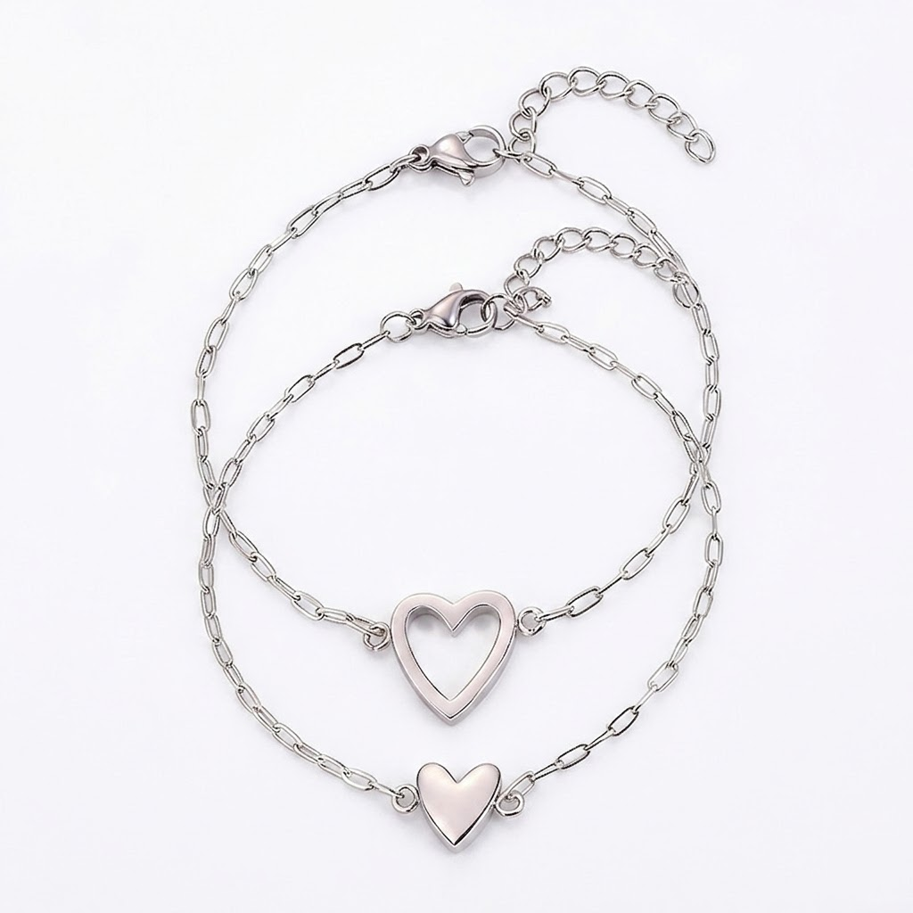 Bracelet Adjustable Heart Chain Matching Couple Jewelry